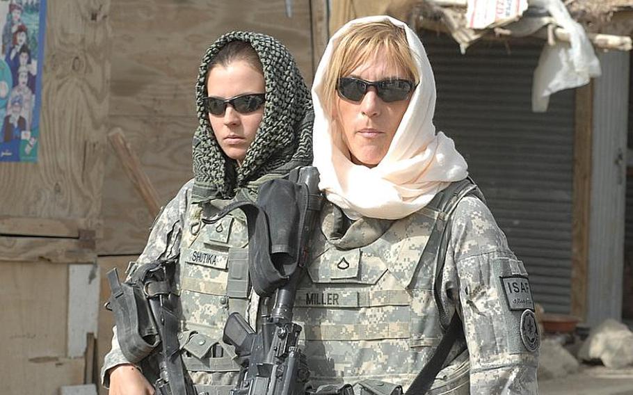 Despite the direct combat exclusion, women troops do serve with combat units on Female Engagement Teams.