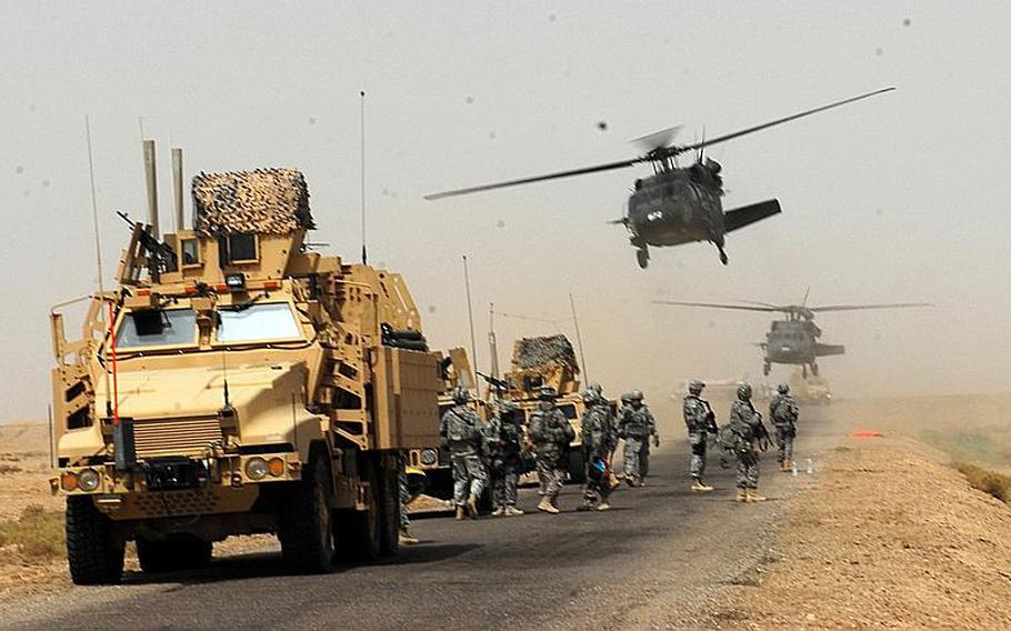 Soldiers from the 17th Fires Brigade and 2nd Brigade Combat Team, 4th Infantry Division arrive by air and convoy to assist  the Iraqi Army provide urgent humanitarian assistance to the citizens of Faddaqhryah and Bahar in Basra Province.