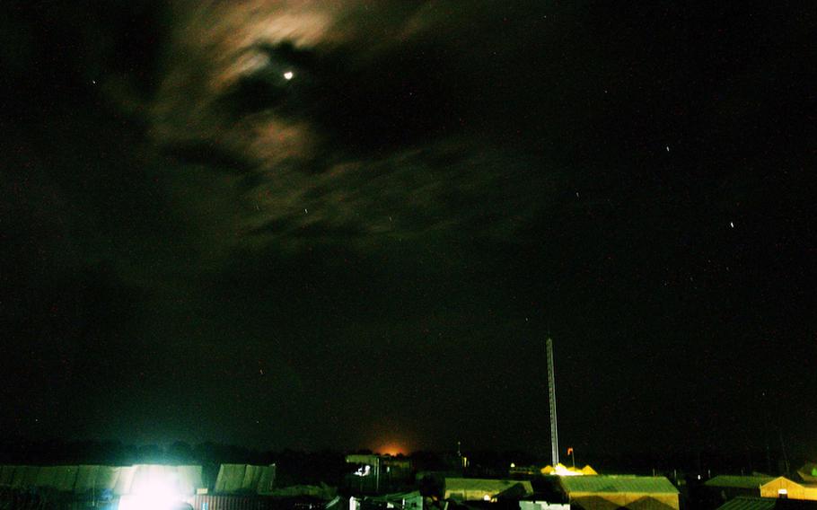 Night falls on Patrol Base Jaker, headquarters of Company G, 2nd Battalion, 3rd Marine Regiment, which operates in much of Helmand's Nawa district.
