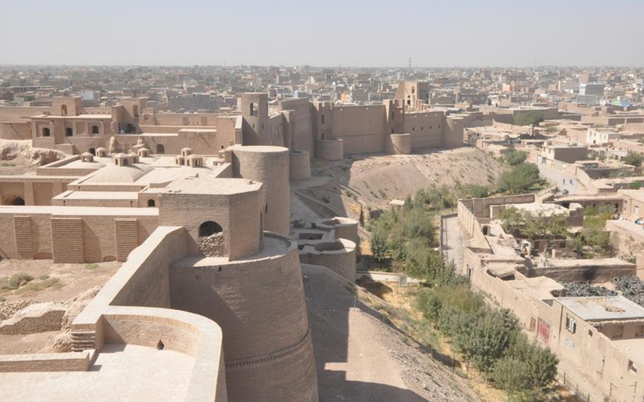 The Citadel of Herat, built in the 15th century during the Timurid dynasty and recently restored with the help of $1.2 million in U.S. aid, overlooks the city of 400,000 people in western Afghanistan.