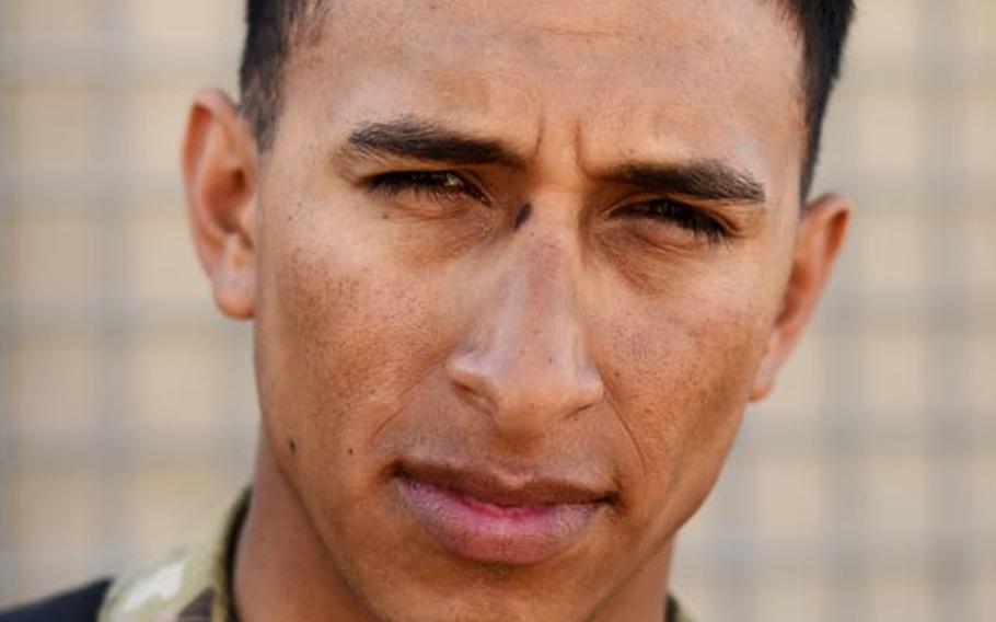 Staff Sgt. Damian Remijio, 26, of Chicago, was shot in the shoulder and survived a grenade blast during a battle with insurgents April 12, 2012, in Khost province.