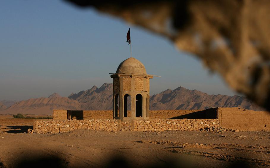 The Shrine of Malalai, photographed from a Stryker vehicle Nov. 26 along the "Road of Martyrs" near the village of Khig in northwestern Kandahar province, Afghanistan.