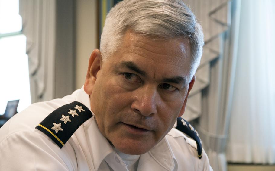 Army Vice Chief of Staff Gen. John F. Campbell in his office at the Pentagon on June 20, 2014.