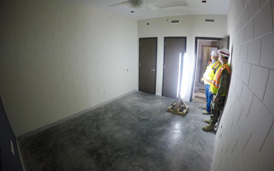 Each unit  has two 154-square-foot bedrooms with two closets. Each servicemember will have his own bedroom and share a bathroom and a small kitchen area.