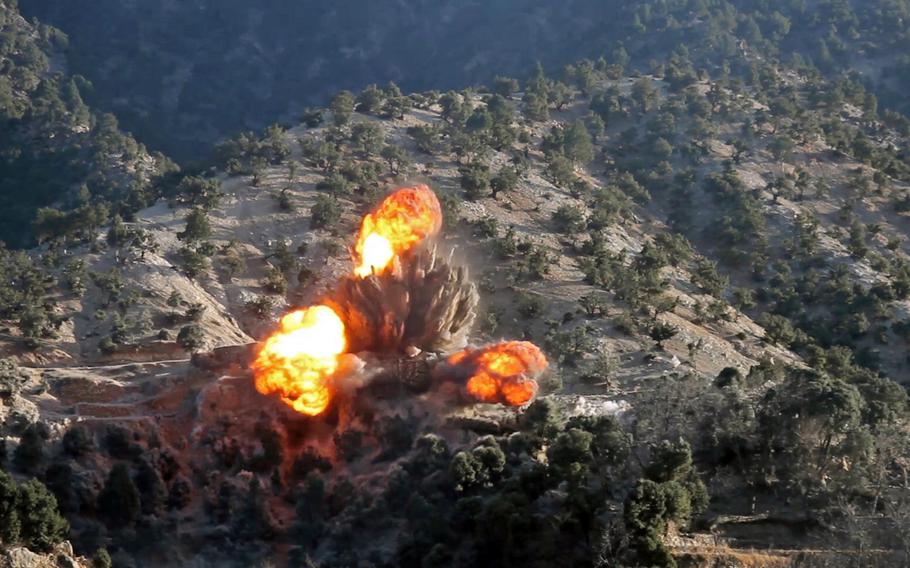 Two coalition airstrikes eliminated ISIS fighters and facilities in the Nangarhar and Jowzjan provinces of Afghanistan, Feb. 6, 2018. The U.S. is expected to intensify operations in Afghanistan following the collapse of peace talks with the Taliban.