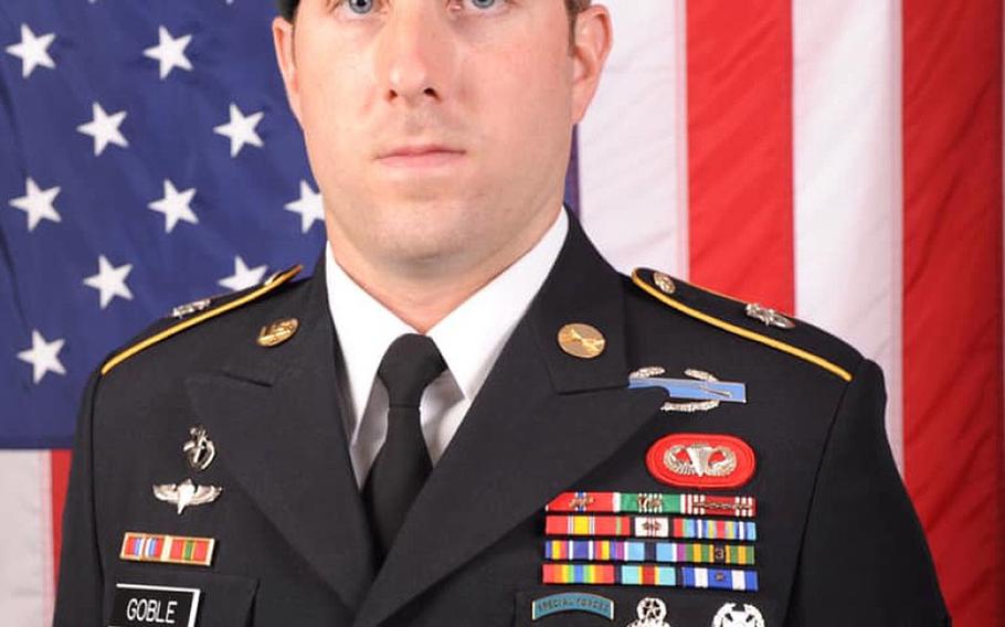 Sgt. 1st Class Michael J. Goble, 33, was killed in a roadside bombing in northern Kunduz province on Dec.23, 2019.