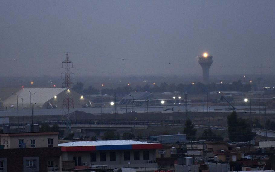 Irbil International Airport in the capital of Iraq's Kurdistan region is pictured here on Wednesday, Jan. 8, 2020, hours after an Iranian missile attack.
