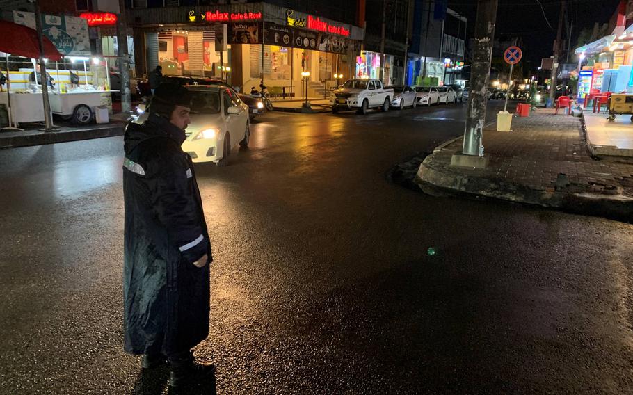 Residents in Irbil, the capital of Iraq's Kurdistan region, appeared to stay home out of fear of additional Iranian missile strikes, said a traffic officer who declined to be named Wednesday.