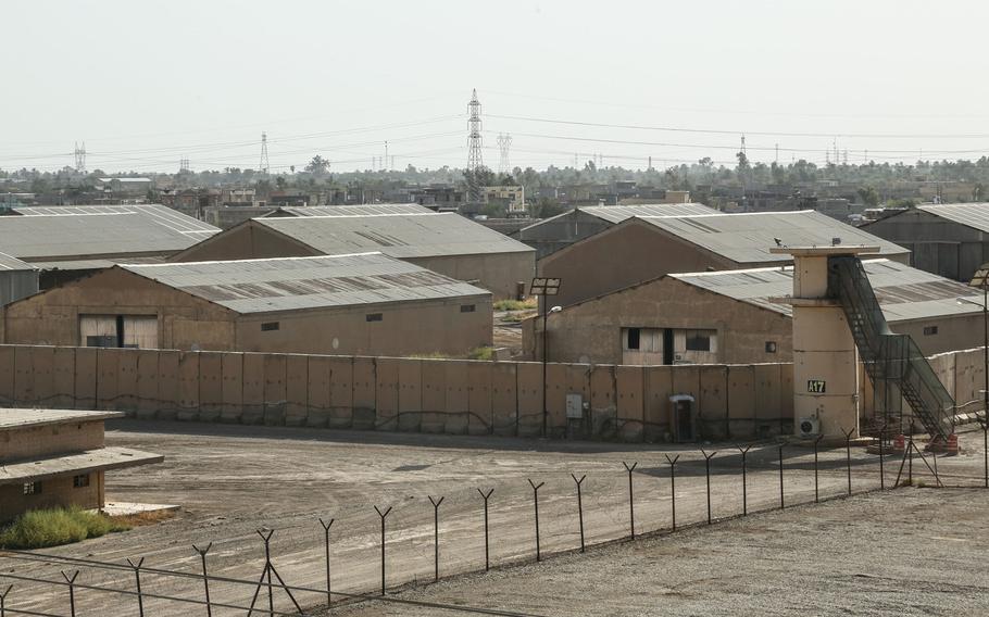 A view of Camp Taji, Iraq, from the top of a building, Aug. 7, 2020. The U.S. transferred $350 million in equipment and property on the bsae to Iraqi security forces on Aug. 23, 2020.