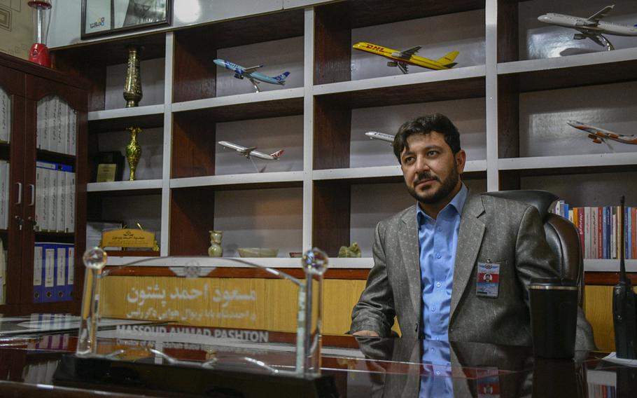 Massoud Pashtoon, director of civil aviation at the international airport in Kandahar, Afghanistan, says his staff are not ready to run the airport without support from the U.S. and NATO.