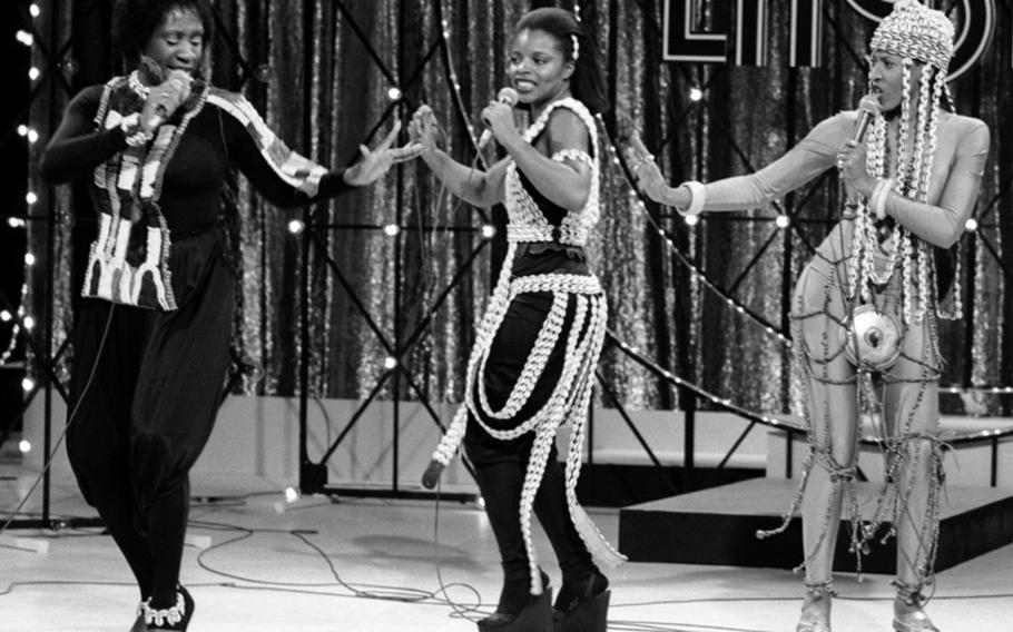 Labelle, at a German television studio in October, 1976.