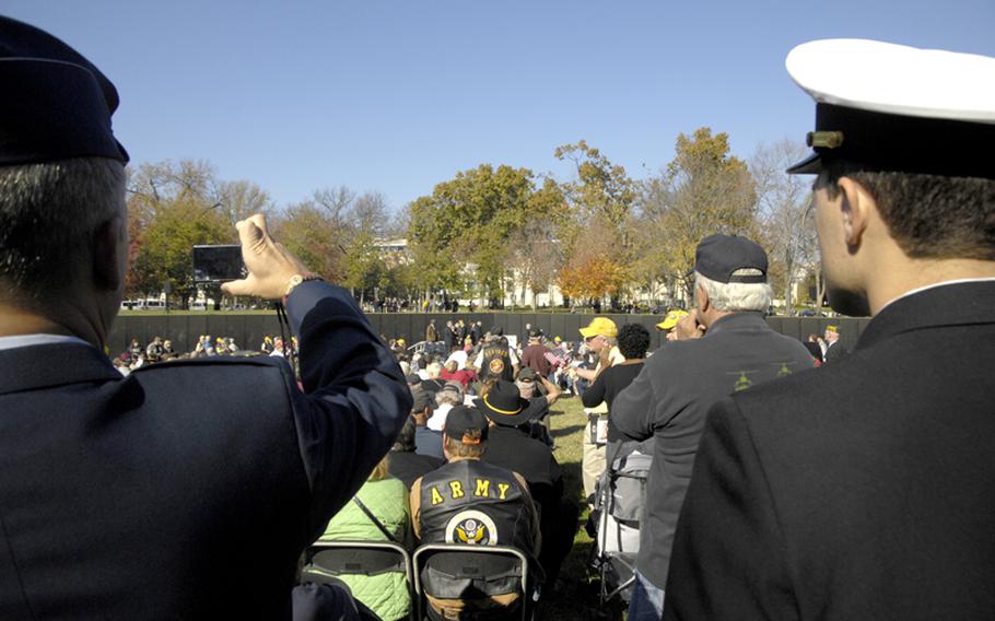 Veterans Day at the Vietnam Veterans Memorial.