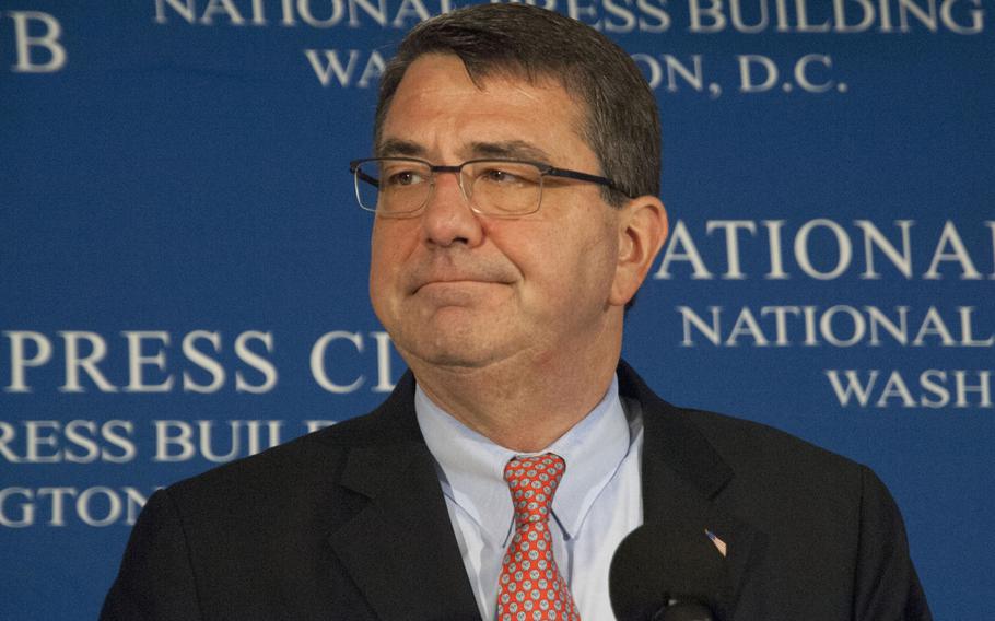 Deputy Secretary of Defense Dr. Ashton B. Carter talks about the Defense Department's budgetary challenges at the National Press Club in Washington, D.C., May 7, 2013.