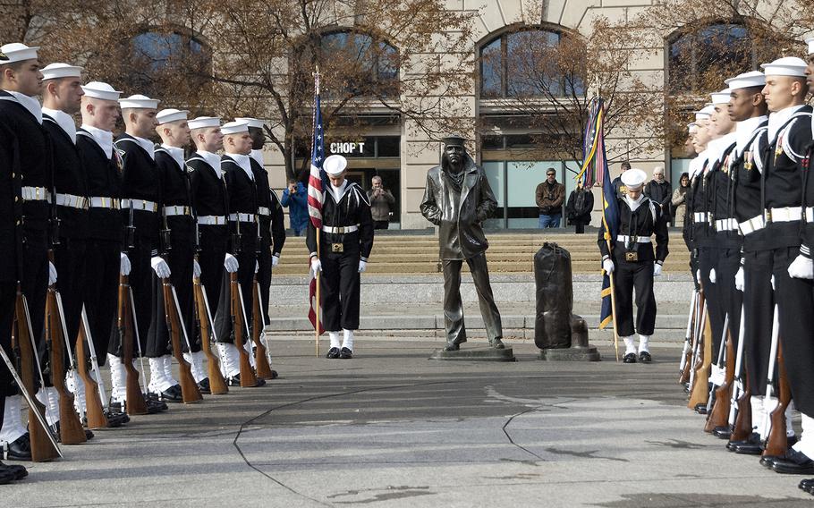 Sailors participate in the Pearl Harbor Remembrance Day on Dec. 7, 2013 in Washington, D.C.