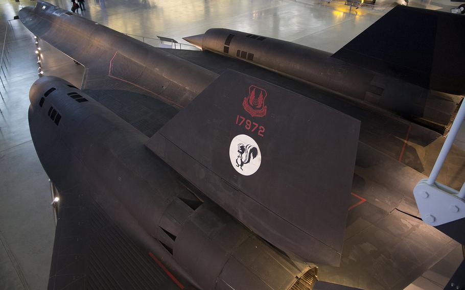 The SR-71A Blackbird, the world's fastest jet-propelled aircraft, at the National Air and Space Museum's Steven F. Udvar-Hazy Center, November, 2013. This plane flew from Los Angeles to Washington, D.C. in one hour, four minutes and 20 seconds on its last flight in 1990, averaging 2,124 miles per hour.