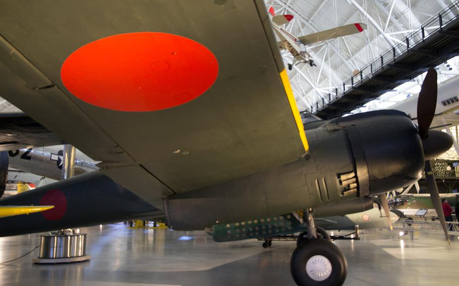 A Japanese World War II Nakajima J1N1-S Gekko "Irving," at the National Air and Space Museum's Steven F. Udvar-Hazy Center, November, 2013.
