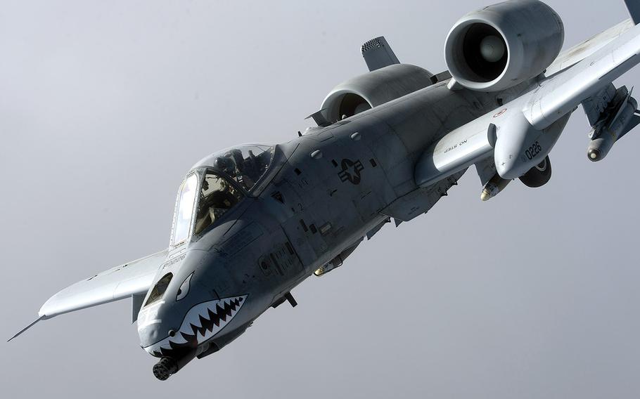 A U.S. Air Force A-10 Thunderbolt II flies a combat sortie Jan. 7, 2014, over northeast Afghanistan.