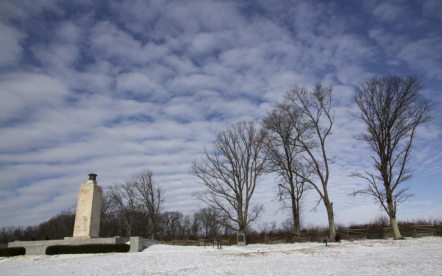 The Eternal Light Peace Memorial at Gettysburg National Military Park, January 26, 2014.
