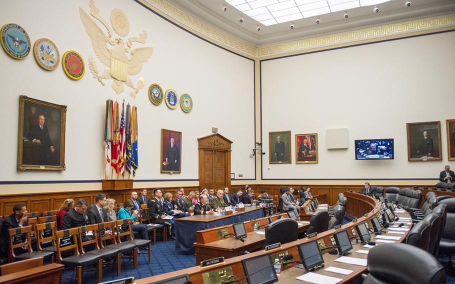 Testimony is heard before the House Armed Services Committee at the Rayburn House Office Building in Washington, D.C., Feb. 26, 2014.