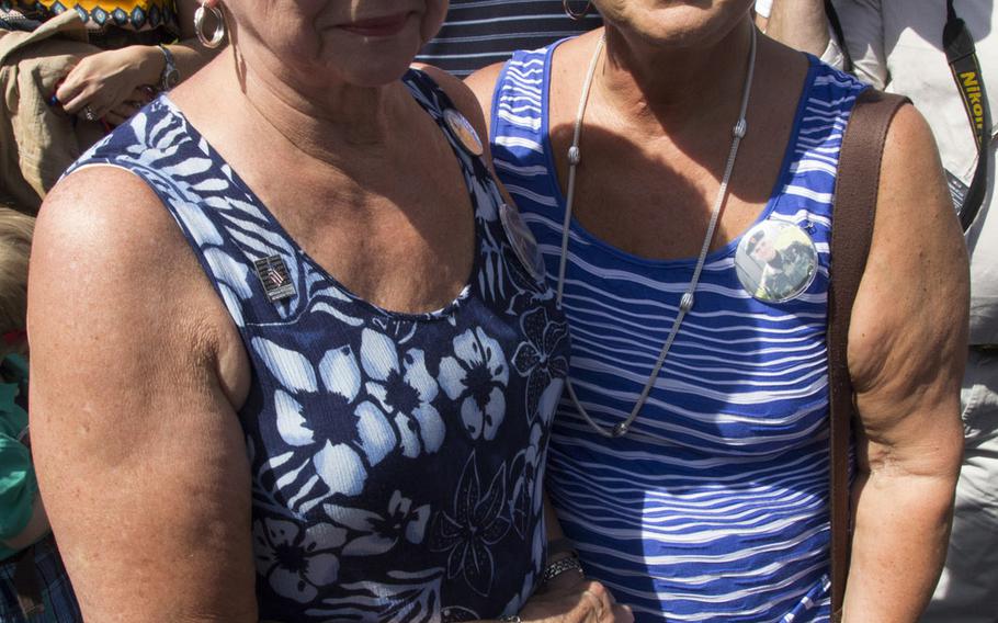 Pfc. Henry J. Drozdowski's wife Sophia, left, and sister, Diane Kunkel, were among those who attended a ceremony at the Vietnam Veterans Memorial in Washington, D.C. on May 11, 2014 marking the addition of Drozdowski's and 12 other names to the Wall.