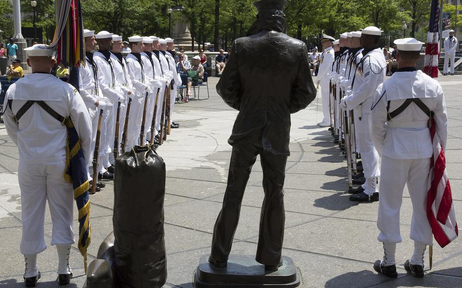 A Memorial Day ceremony at the U.S. Navy Memorial in Washington, D.C., May 26, 2014.
