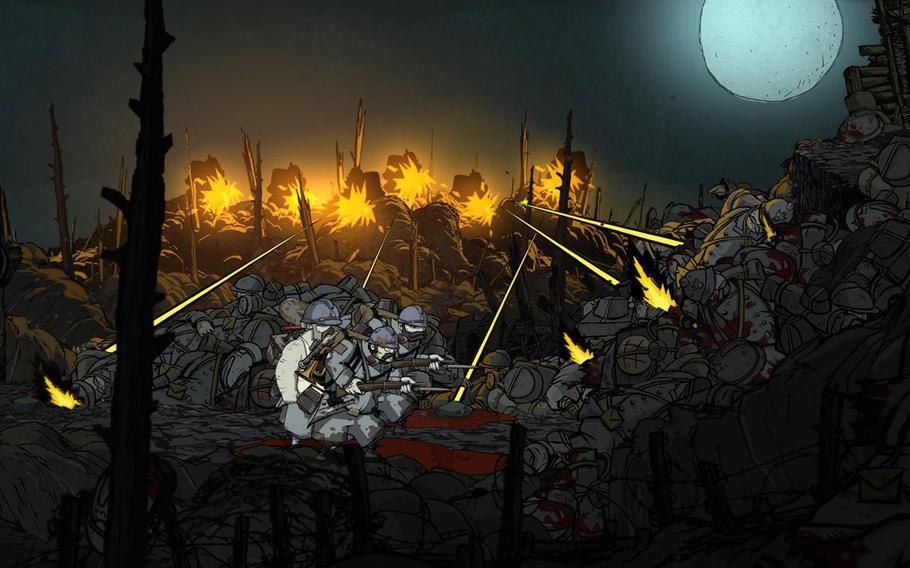 "Valiant Hearts: The Great War" doesn't shy away from showing the bloody consequences of war, even if the cartoony graphics mitigate the impact somewhat. 