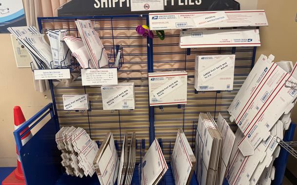 U.S. mail supplies for shipping items.