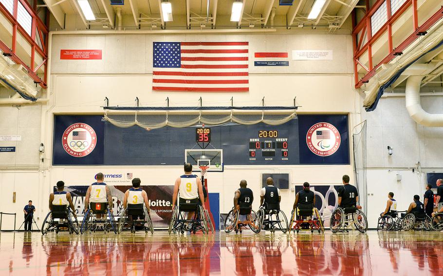 The Army and the Navy participated in round two of the 2014 Warrior Games wheelchair basketball competition Sept. 30, 2014, at the U.S. Olympic Training Center in Colorado Springs, Colo. The Army beat the Navy 37-30. 