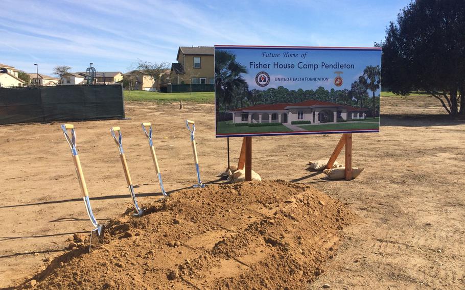 Officials broke ground Tuesday on a Fisher House at Camp Pendleton, Calif. The United Health Foundation donated $2.65 million for the 8,000-square foot, eight-suite facility.