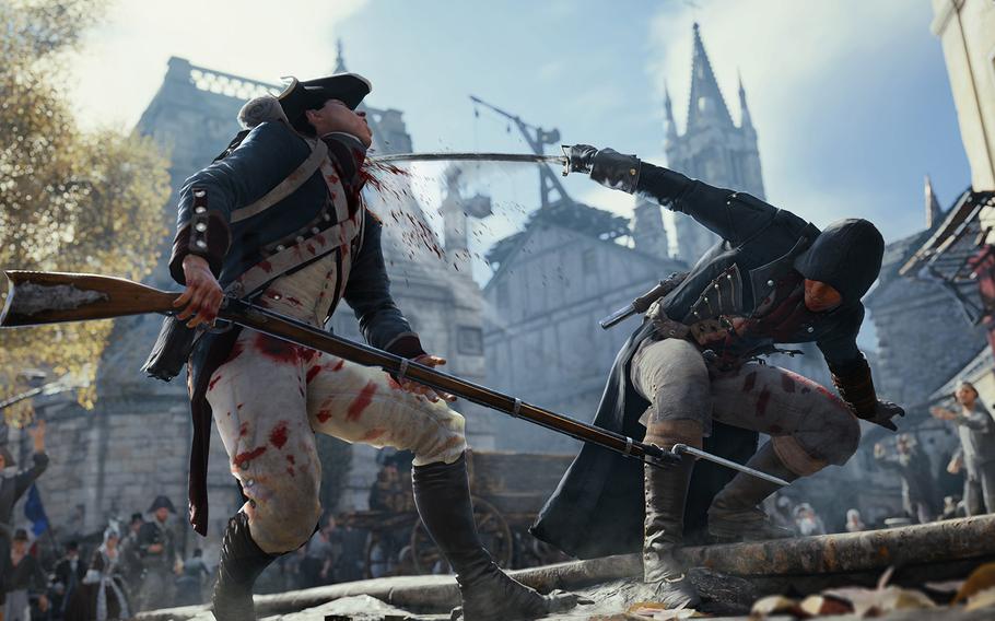“Assassin’s Creed: Unity” offers an intriguing adventure and a breathtaking setting but is plagued by glitches.