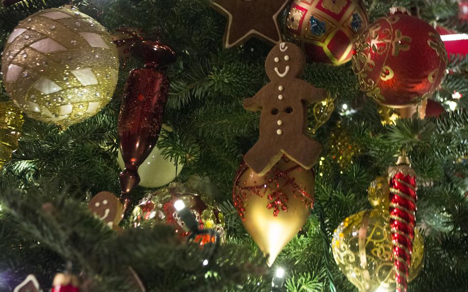 A close-up of a tree inside the White House on Dec. 3, 2014.