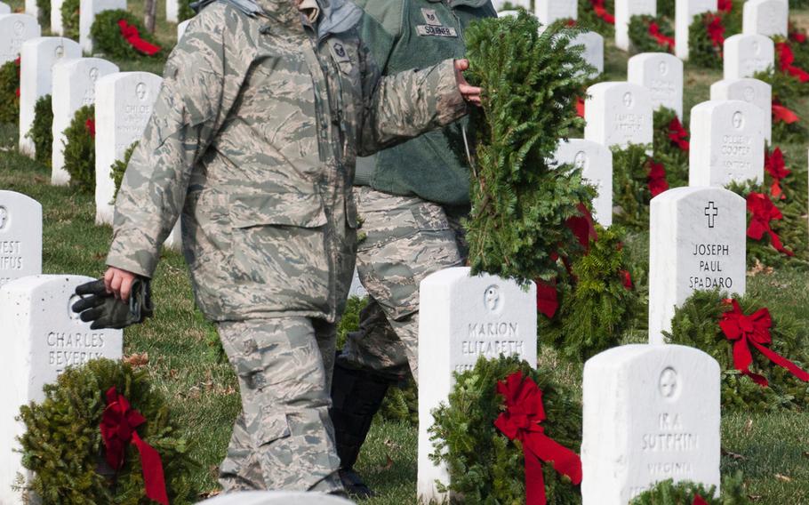 Wreaths Across America at Arlington National Cemetery, Dec. 13, 2014.

