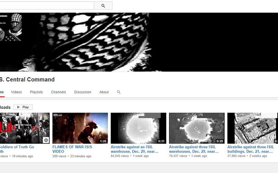 A screen capture of CENTCOM's hacked YouTube page.