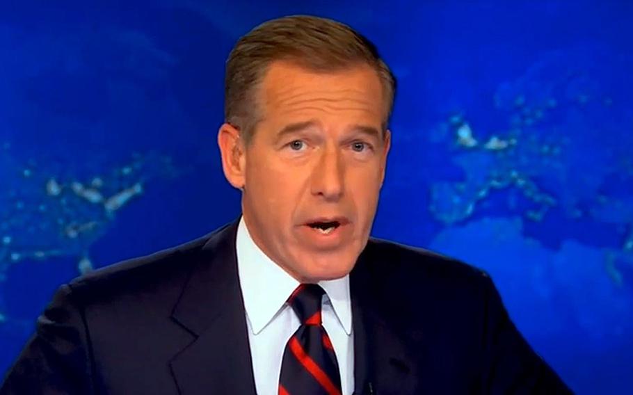 A video screen grab shows NBC News anchor Brian Williams apologizing on Wednesday, Feb. 4, 2015, for incorrectly stating that he was in a helicopter that was hit by an RPG in Iraq in 2003.