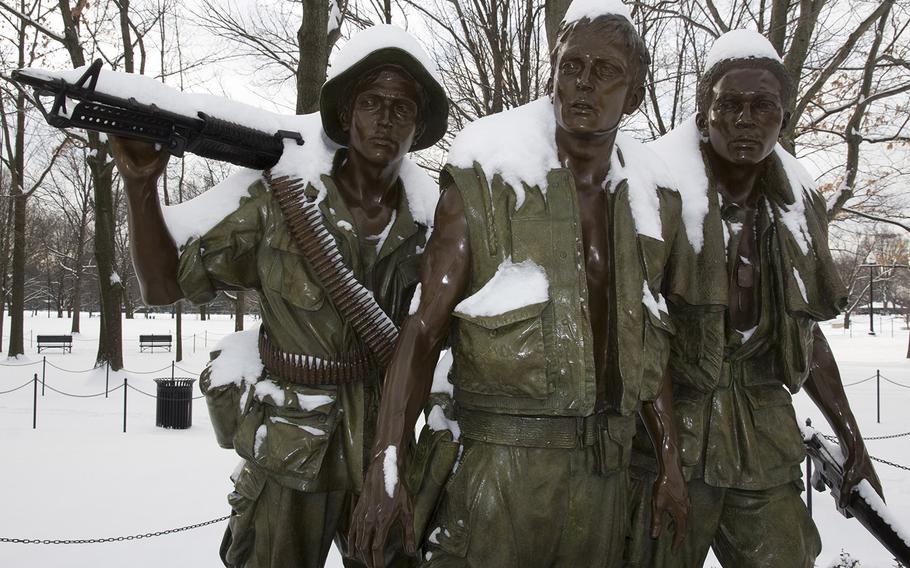 "The Three Soldiers," at the Vietnam Veterans Memorial in Washington, D.C. Feb. 17, 2015.