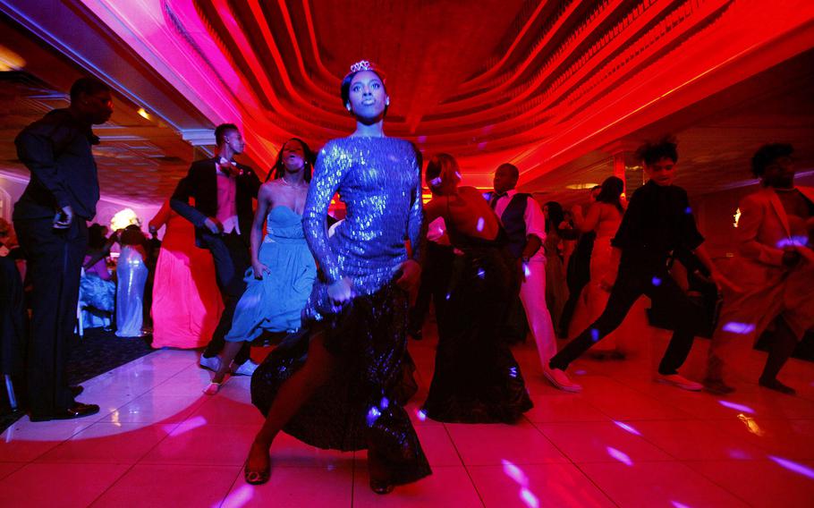 Aristide Economopoulos, Arts & Culture Photographer of the Year | Students at Newark's Arts High School keep the dance floor busy at the Richfield Regency in Verona.                            
