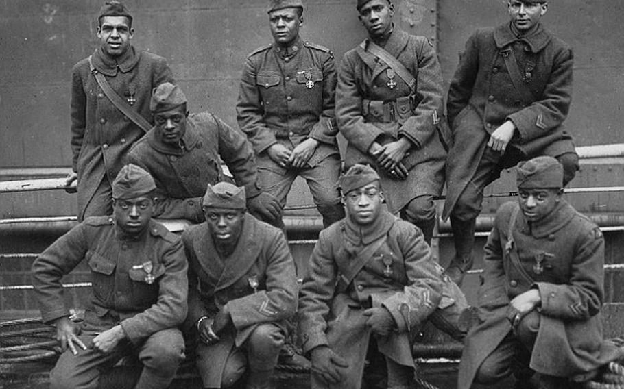 Henry Johnson, back row, second from right, will receive the Medal of Honor. 