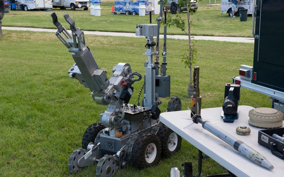 Holloman Air Force Base’s Explosive Ordnance Disposal unit provided equipment for a static display at the local Armed Forces Day Celebration at Alamogordo, N.M., May 16, 2015. Created by Secretary of Defense Louis Johnson in 1949, Armed Forces Day is a single-day celebration to pay special tribute to the men and women of the armed forces.