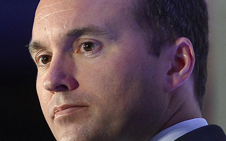 Then-acting Secretary of the Air Force Eric Fanning responds to a question during the Inaugural Defense One Summit in Washington, D.C., Nov. 14, 2013.