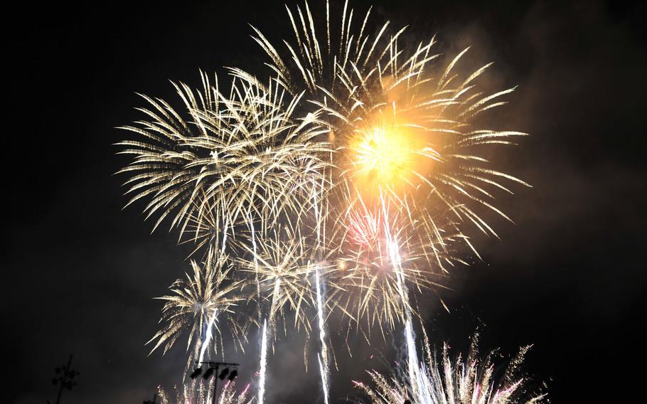 Camp Casey servicemembers and their families celebrated Independence Day with fireworks on July 4, 2015 in South Korea.