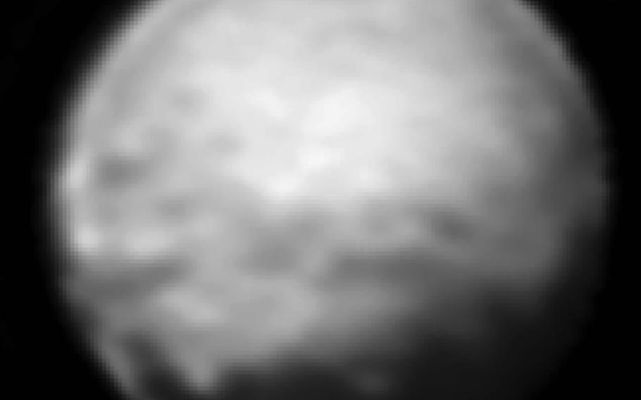 In early July, New Horizons was able to spot a continuous swath of dark terrain wrapping around the dwarf planet's equator.
