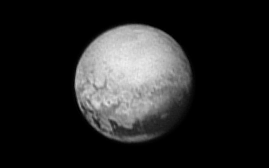 By July 9, New Horizons was showing signs of geology on Pluto. The craft was 3.3 million miles away.