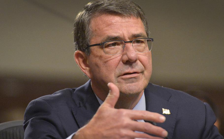 Secretary of Defense Ash Carter testifies before the Senate Armed Services Committee on behalf of the Iranian nuclear deal recently brokered by the Obama Administration in Washington, D.C., July 29, 2015. 