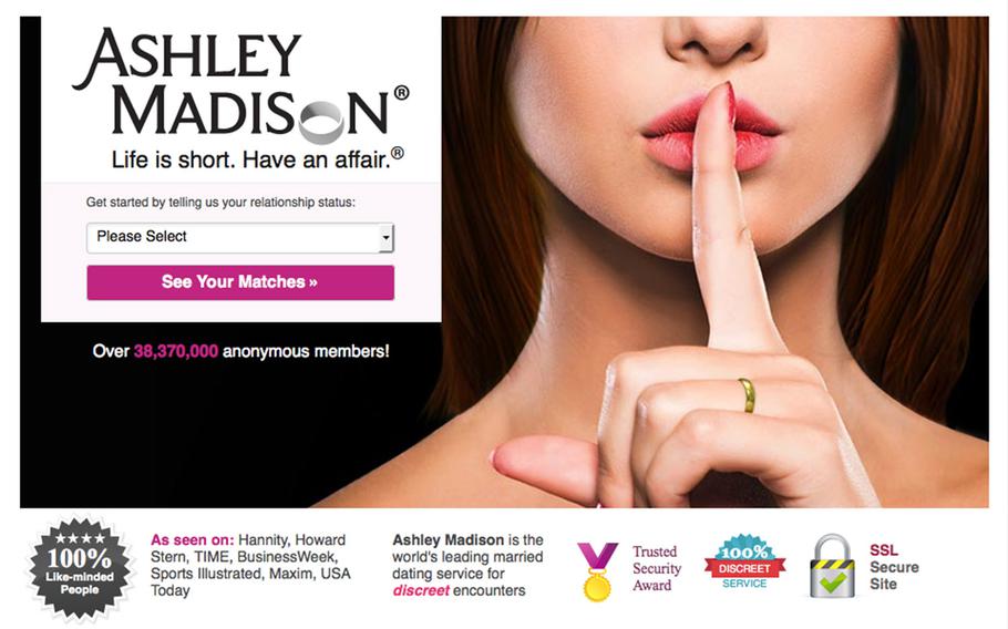 Thousands of registered email addresses believed to have been hacked from the cheating website Ashley Madison contain .mil domains, according to a Stars and Stripes analysis of the data.