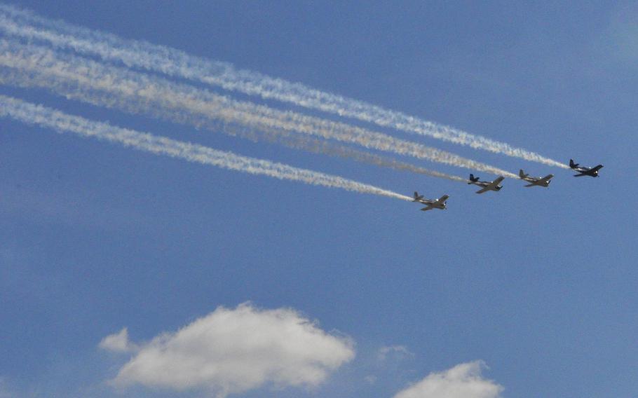 The "Trojan Horesman" take part in the 2015 Joint Base Andrews Air Show. Over 10,000 people attended the show, which had been on hiatus since 2015.