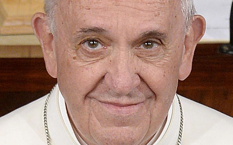 Pope Francis addresses a joint session of Congress on Thursday, Sept. 24, 2015.