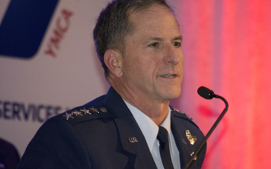 Vice Chief of Staff of the U.S. Air Force Gen. David Goldfein speaks during the Angels of the Battlefield Gala in Washington, D.C., on Nov. 4, 2015.