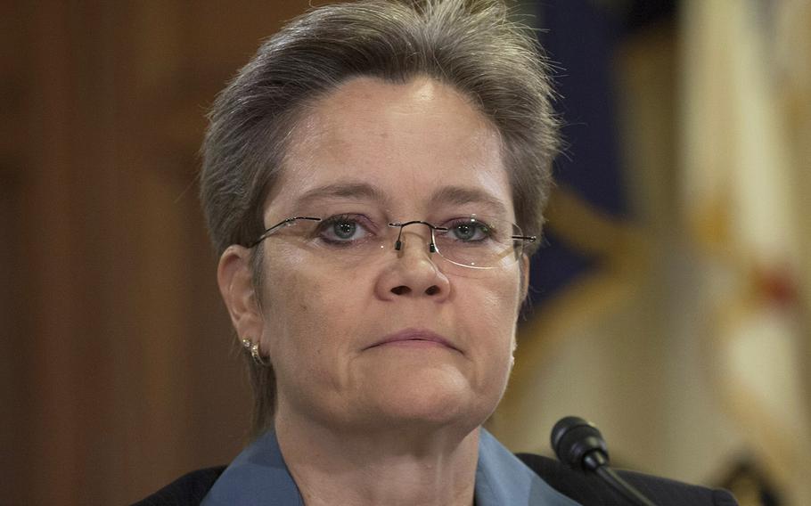 Philadelphia VA official Diana Rubens is shown at a House Veterans Affairs Committee hearing on Capitol Hill in November, 2015.