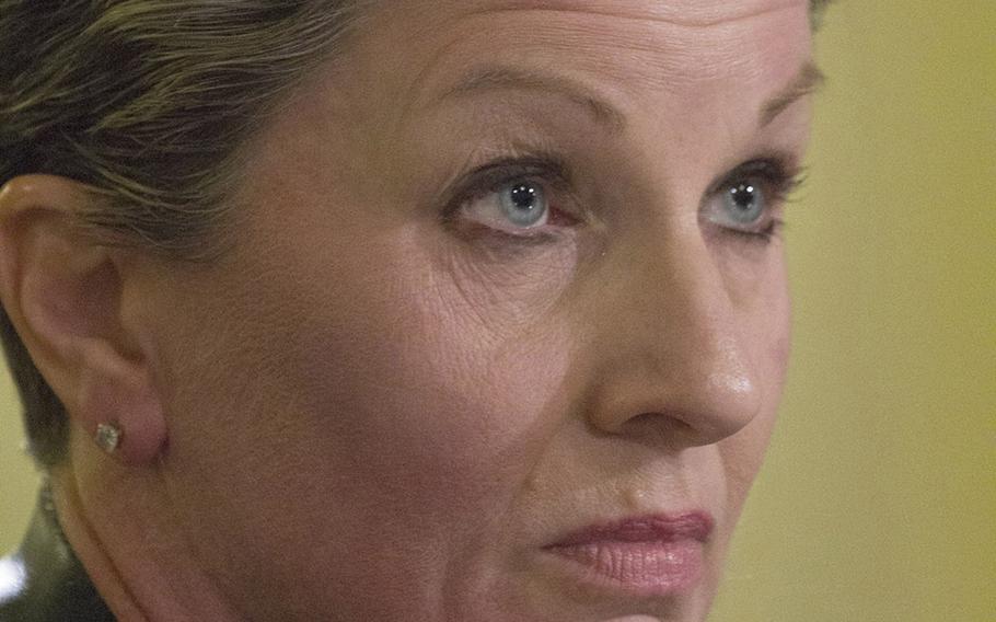 VA official Kim Graves listens during a House Veterans Affairs Committee hearing on Capitol Hill in November, 2015. 