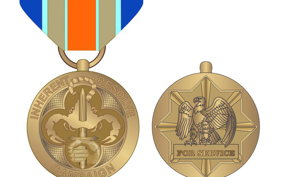 The Inherent Resolve Campaign Medal.